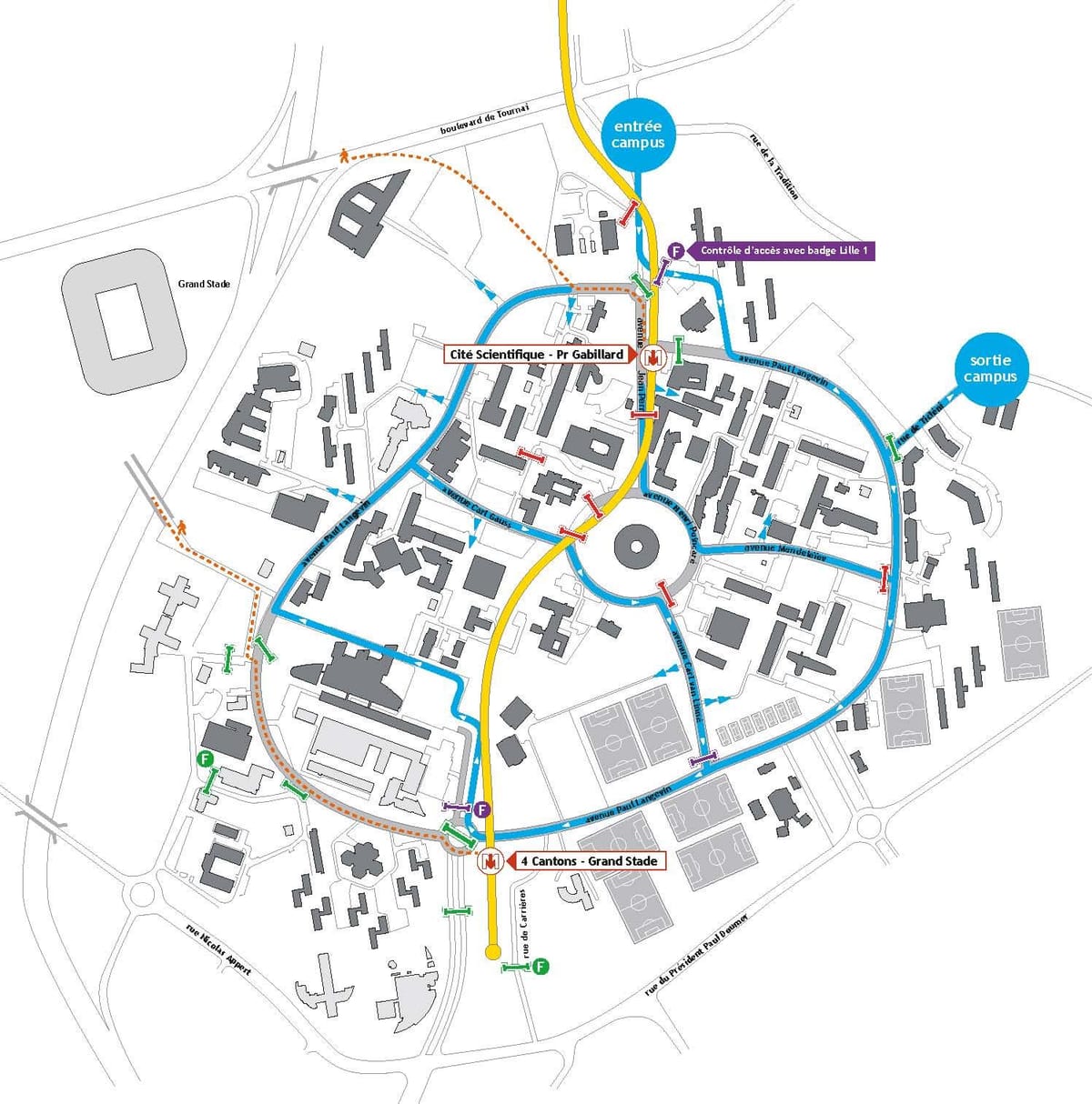 mapa de Lille escola