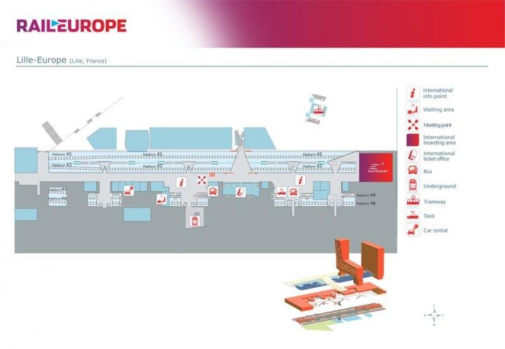 Lille europe estación de tren mapa