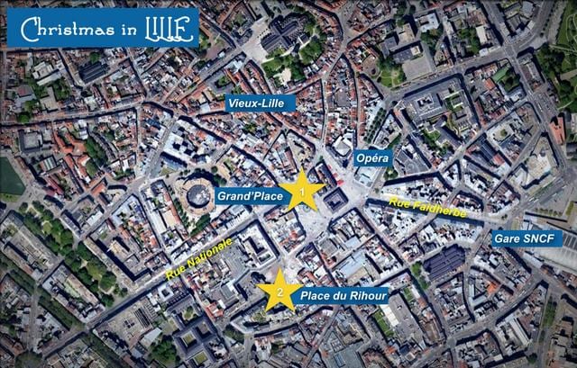 mapa de Lille mercado de nadal