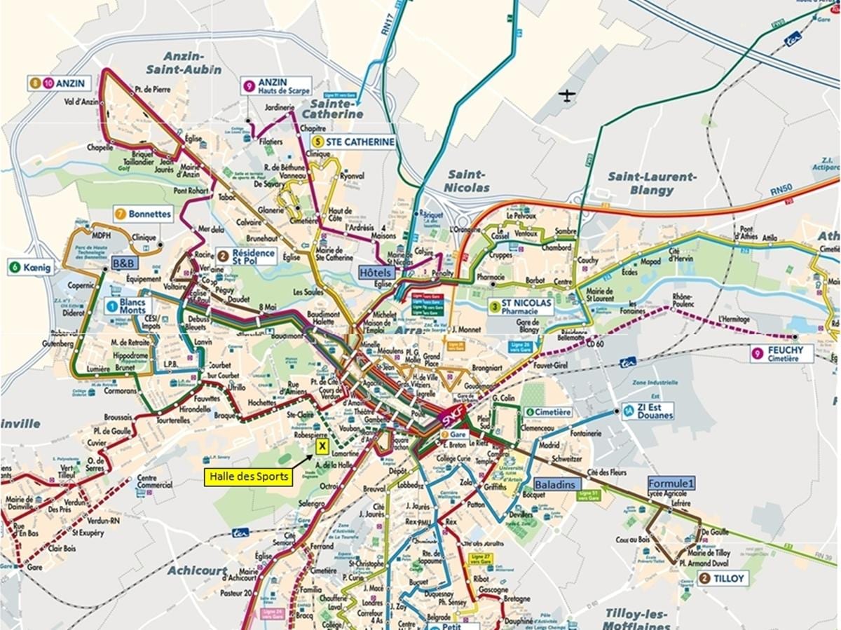Lille transporte público mapa