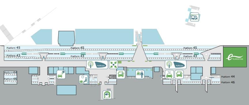mapa de Lille europe estación de ferrocarril