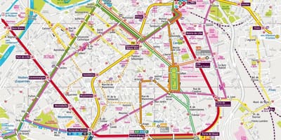 Mapa de Lille, autobús