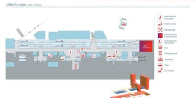 Lille europe estación de tren mapa
