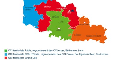 Mapa de francia Lille rexión