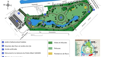 Mapa de Lille xardín